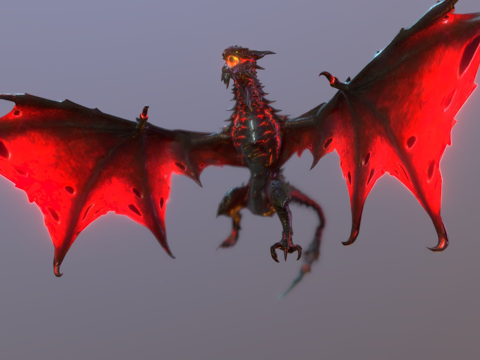  火龙火焰3d模型 