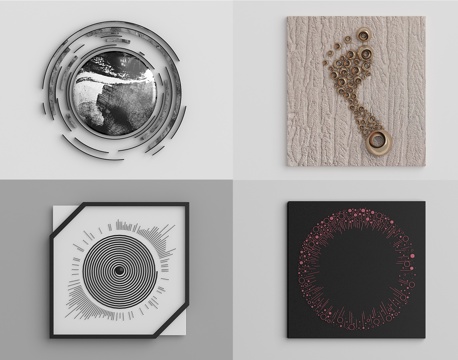  现代时尚浮雕立体装饰画挂画3d模型 