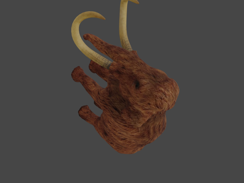  伊尔库茨克长毛猛犸象3d模型 