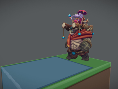  艾莉与哈根潜水动画3d模型 