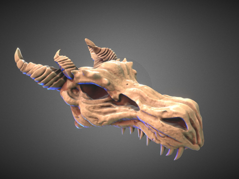  龙头骨3d模型 