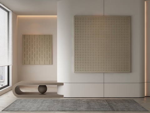  侘寂挂画 油画3d模型 