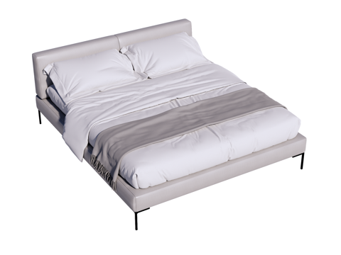 床 双人床 现代床su模型