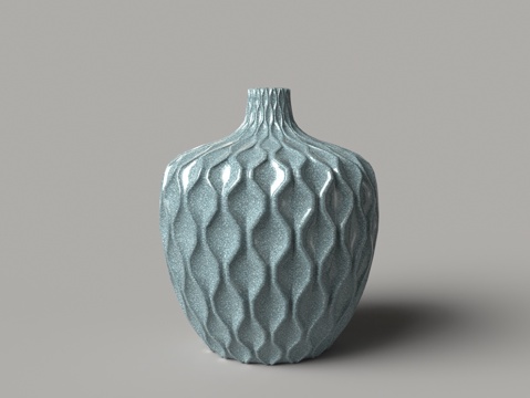  现代青花瓷器3d模型 