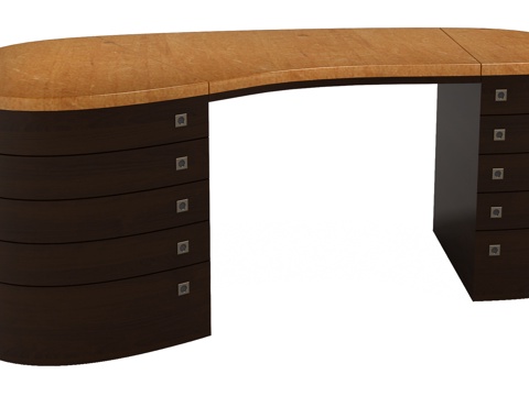  书桌 电脑桌 梳妆台3d模型 