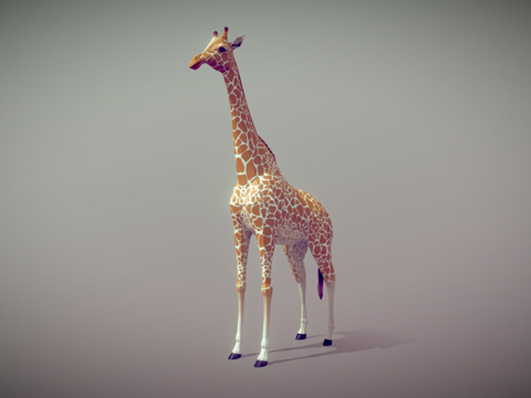  长颈鹿3d模型 