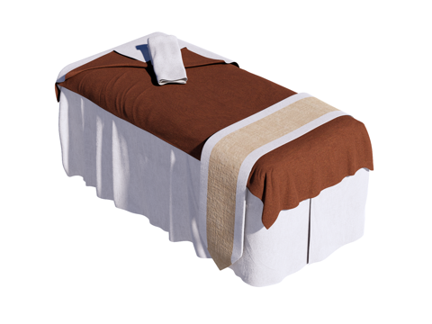 按摩床 spa床 美容床su模型