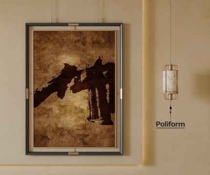  新中式挂画 装饰画 客厅挂画 玄关挂画 书房挂画 抽象挂画3d模型 