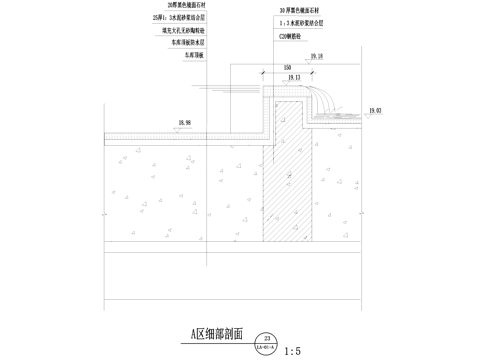 景观叠水跌水剖面水景节点CAD施工图cad施工图