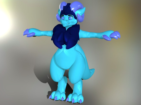  柳条兽与VTuber虚拟形象Zab13d模型 