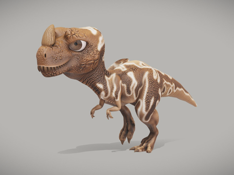  卡通角鼻龙3d模型 