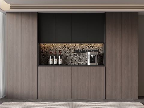  现代意式餐边柜3d模型 