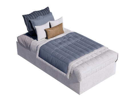  床 单人床 儿童床su模型 