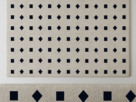  现代地毯 布艺地毯 卧室地毯 客厅地毯3d模型 