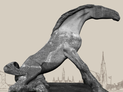 跃起的马3d模型