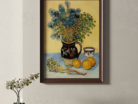  复古，中古，简约，抽象，装饰画3d模型 