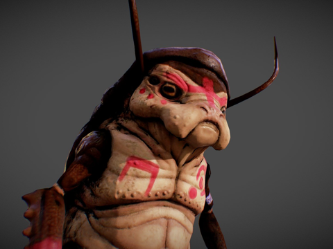  蟑螂外星人3d模型 