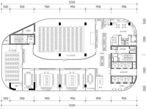  办公室 会议室 最新平面施工图合集cad施工图 