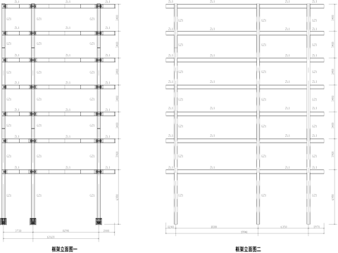 七层灯饰广场钢结构CAD施工图cad施工图
