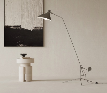  现代意式落地灯 金属落地灯3d模型 