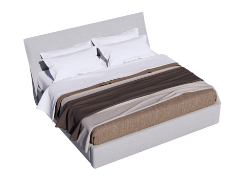 床 双人床 现代床su模型