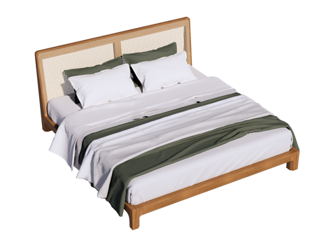 床 双人床 现代床su模型