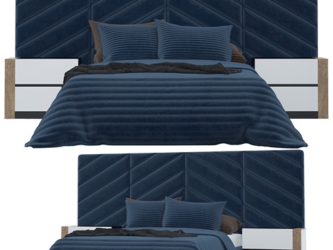  孟菲斯床3d模型 