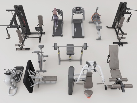  健身器材3d模型 