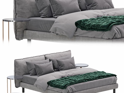  梅里迪亚尼奥利弗床3d模型 