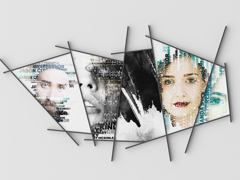  现代立体 浮雕 装饰画3d模型 