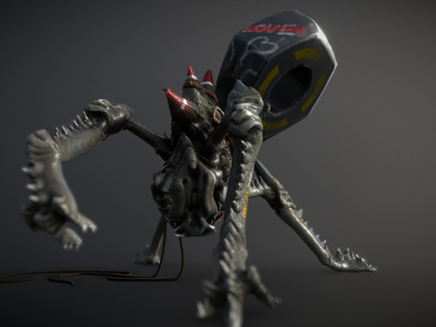  外星机械混合生物3d模型 