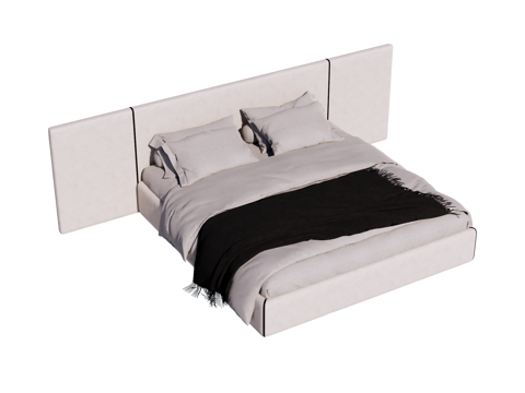 床 双人床 现代床su模型