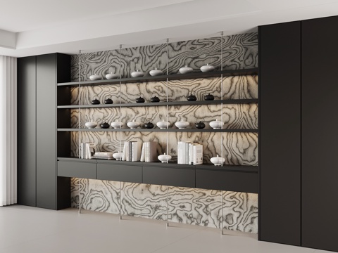  现代意式茶柜3d模型 