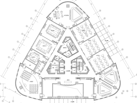  办公室 会议室 最新平面施工图合集cad施工图 