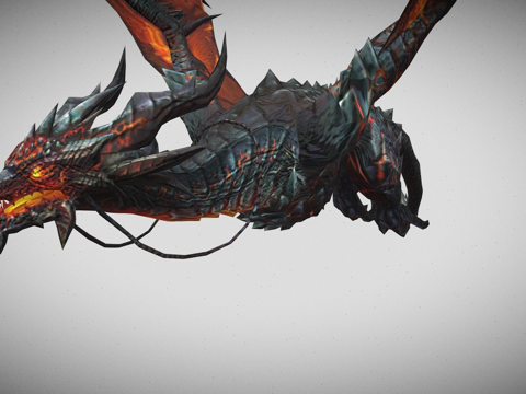  黑龙绑定3d模型 