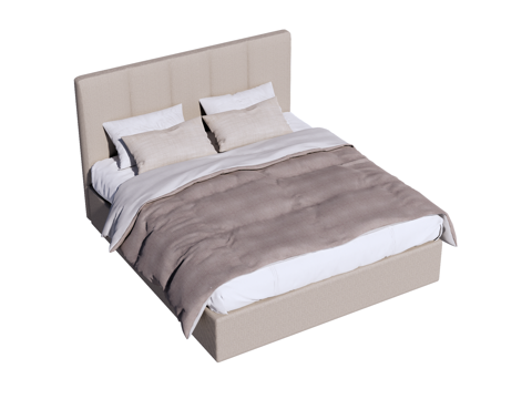  床 双人床 现代床su模型 