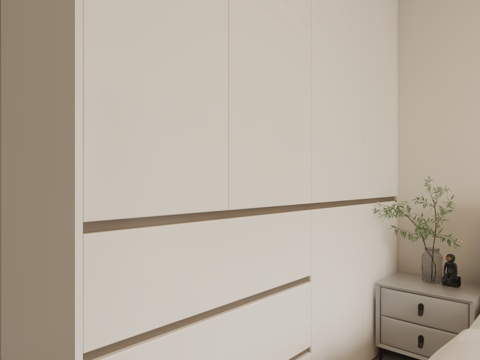  现代衣柜3d模型 