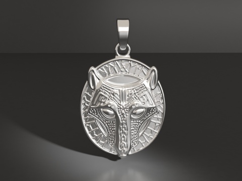  豹子头吊坠3d模型 