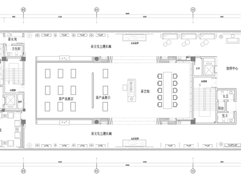 茶艺会所   最新平面施工图合集cad施工图