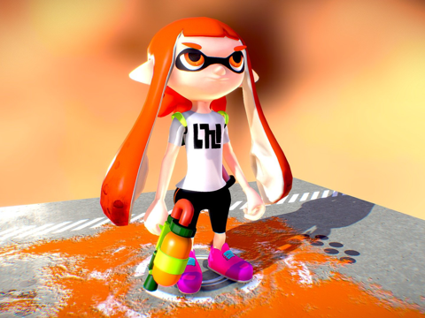  墨灵女孩3d模型 