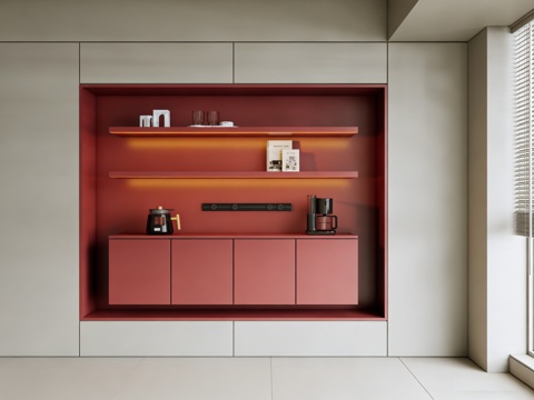  现代轻奢餐边柜 现代餐边柜备餐柜 轻奢餐边柜备餐柜3d模型 