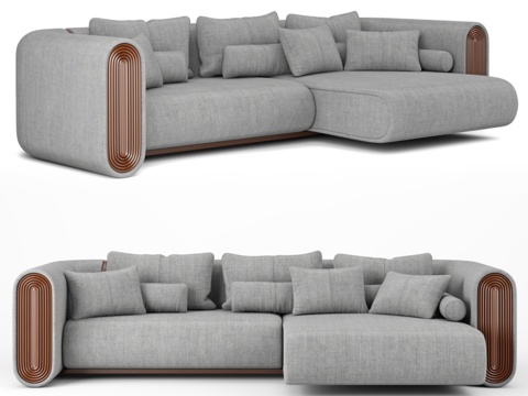  De la espada Autoban转角沙发3d模型 