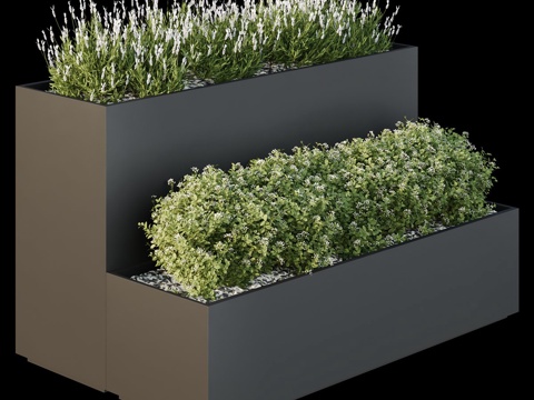  花箱3d模型 