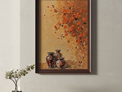  复古，中古，简约，抽象，装饰画3d模型3d模型 