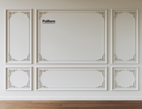  法式石膏线 线条 石膏背景墙3d模型 