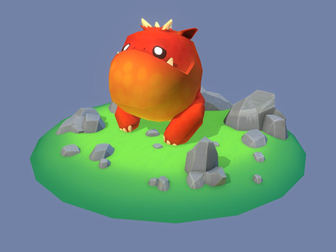  怪物立体3d模型 