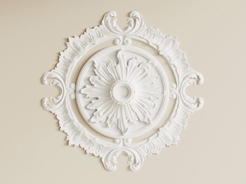  法式复古灯盘3d模型 