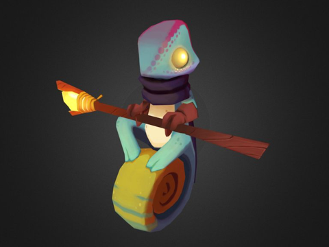  巫师蜥蜴3d模型 