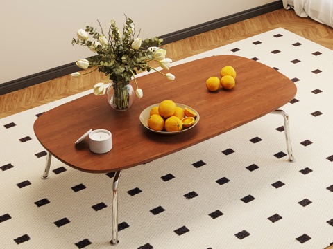  法式中古茶几3d模型 