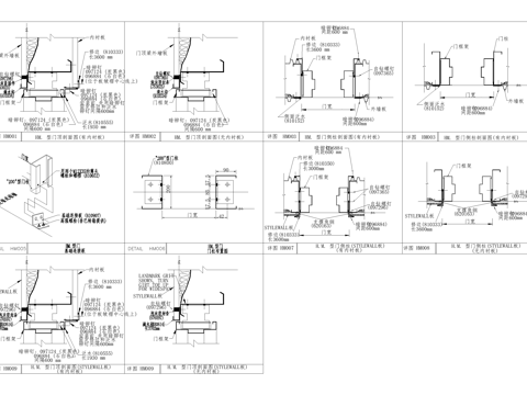 HM型门安装详图 CAD施工图cad施工图